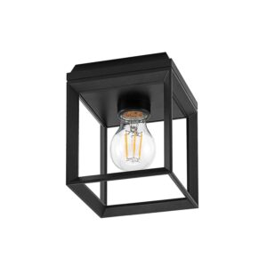 Arcchio Deckenlampe Cayla 9928055 Retro Vintage Antik in Schwarz aus Metall 1-flammig E27 Flurleuchte