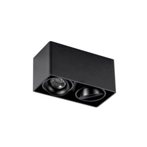 Arcchio Deckenlampe Kubika 9928031 Modern in Schwarz aus Aluminium 2-flammig GU10 Flurleuchte