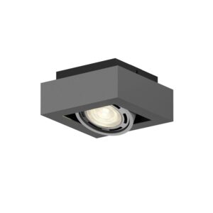 Arcchio Deckenlampe Ronka 9624447 Modern in Schwarz aus Aluminium 1-flammig GU10 Wohnzimmerleuchte