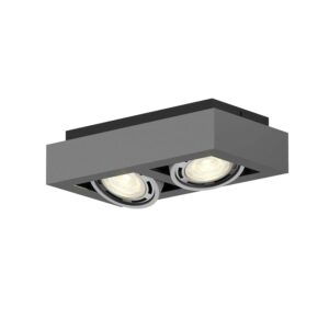 Arcchio Deckenlampe Ronka 9624449 Modern in Schwarz aus Aluminium 2-flammig GU10 Wohnzimmerleuchte