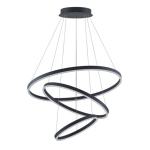 Arcchio LED Albiona 9939025 Modern in Schwarz aus Metall 3-flammig Küchenleuchte
