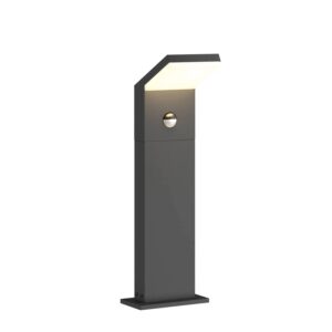 Arcchio LED Außenleuchte Yolena 9619121 mit Bewegungsmelder Spritzwassergeschützt Modern in Schwarz aus Aluminium 1-flammig