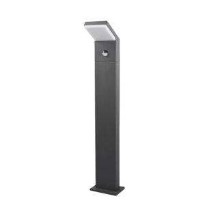 Arcchio LED Außenleuchte Yolena 9619122 mit Bewegungsmelder Spritzwassergeschützt Modern in Schwarz aus Aluminium 1-flammig