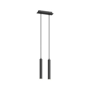 Arcchio LED Franka 9967052 Modern in Schwarz aus Aluminium 2-flammig Wohnzimmerleuchte