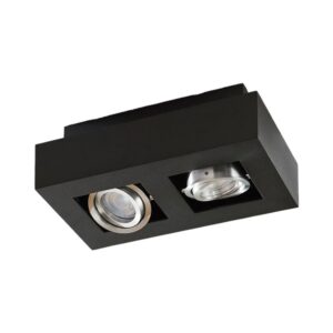 Arcchio Strahler Vince 9621707 Modern in Schwarz aus Aluminium 2-flammig GU10 Flurleuchte