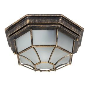 Arte Lamp Außen-Wand- und Deckenleuchte Pegasus schwarz-gold E27 IP44