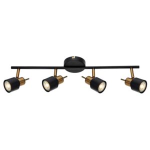 Arte Lamp Deckenstrahler Almach 4-flammig schwenkbar Schwarz GU10