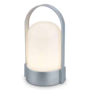 Brilo Akku-LED-Tischleuchte Chrom-Matt Ø 8