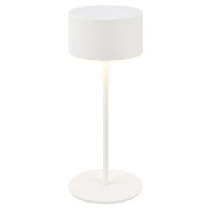 Brilo Akku-LED-Tischleuchte Kira Altweiß Ø 8 cm x 19 cm