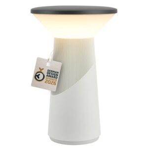 Brilo Akku Tischleuchte Pilia Dimmbar Touch Lichtgrau