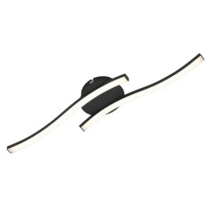 Brilo LED-Deckenleuchte Go Warmweiße Lichtfarbe Schwarz 55 cm x 12 cm x 8 cm