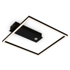 Brilo LED-Deckenleuchte Nici Bewegungsmelder Dämmerungssensor Schwarz