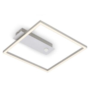 Brilo LED-Deckenleuchte Nici Bewegungsmelder Dämmerungssensor Silber