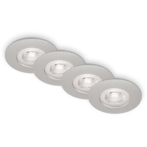 Brilo LED Einbauleuchten Kulana 4er-Set Warmweiß 9 x 2
