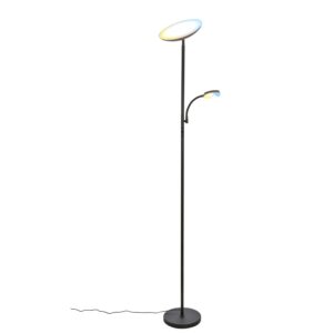 Brilo LED Stehleuchte Sira Lesearm Dimmbar CCT 24 x 180 cm Schwarz