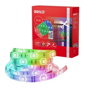 Brilo LED-Strip USB RGB Dimmbar Fernbedienung Farbwechsel USB Anschluss 5 m