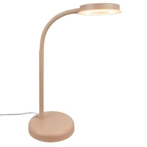 Brilo LED-Tischleuchte Touchdim Lichtkante Schwenkbar Ø 13 cm x 40 cm Beige