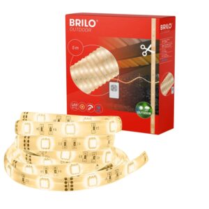 Brilo Outdoor-LED-Strip Warmweiß 3.000 K Farbwechsel Dimmbar Kürzbar 5 m