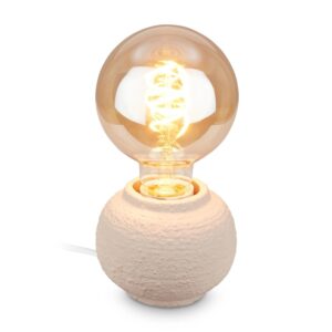 Brilo Tischleuchte Amba Keramik Beige Ø 10 cm x 8 cm