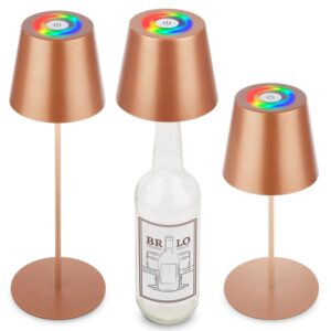 Brilo Tischleuchte mit Flaschenaufsatz 3 in 1 RGB Braun Ø 12 cm x 36 cm