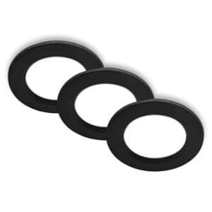 Briloner 3er Set LED Einbaustrahler Neutralweißes Licht flach Schwarz