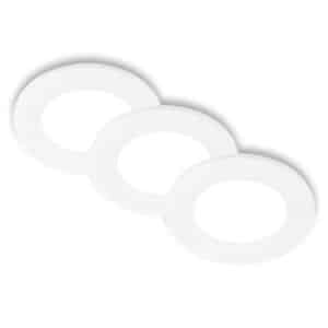 Briloner 3er Set LED Einbaustrahler Neutralweißes Licht flach Weiß