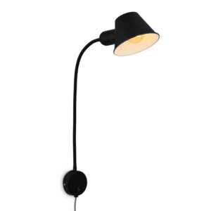 Briloner Bettleuchte Schwenkbar Schalter Ø 8 cm x 55 cm Schwarz