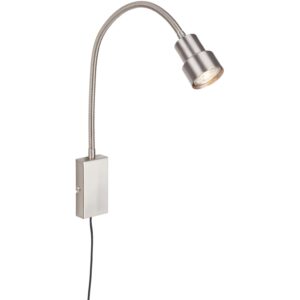 Briloner LED Bettleuchte Tusi Schwenkbar Touch Warmweiß 69 cm Matt-Nickel