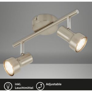 Briloner LED-Spot 2er Nickel matt