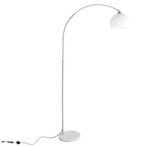 CCLIFE LED E27 Stehlampe Stehleuchte Bogenlampe Höhenverstellbar 130-180cm Weiß