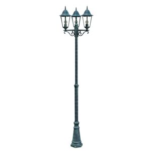 DELUKE Kandelaber ANNA Aluminium Grün-Schwarz 220x58x58cm Außenwegeleuchte Hof Garten Laterne