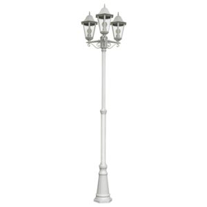 DELUKE Kandelaber ANNA Aluminium Weiß 220x58x58cm Außenwegeleuchte Hof Garten Laterne