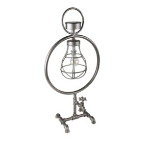 DELUKE Solar-Leuchte JENA Kunststoff Schwarz 72x21x32cm Gartenlampe Tischlampe Outdoor Leuchte