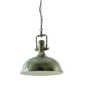 Dapo Decken Pendelleuchte Colin 38cm Chrom Metall Glas E27 IP20