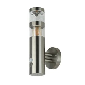 EASYLIGHT Außenlampe Mit Bewegungsmelder Edelstahl 33 CM Hoch IP44 E27 Modern