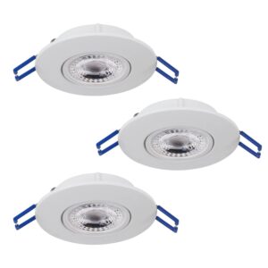 EGLO LED 3er-Set Einbauleuchten ZUJAR Weiß Ø 90mm 3x3