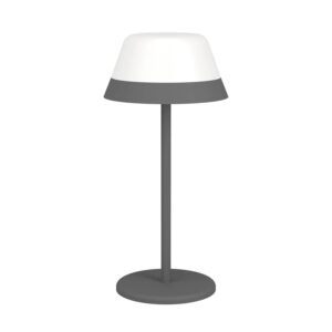 EGLO LED Außen-Tischlampe Meggiano Grau-Weiß kabellose Touch-Funkt. RGBW IP54