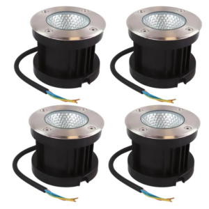 ENOVALITE LED Bodenleuchte Gartenstrahler 4er Set 4x7W 4x490lm IP67 Warmweiß Bodeneinbauleuchte