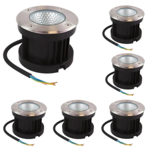 ENOVALITE LED Bodenleuchte Gartenstrahler 6er Set 6x7W 6x490lm IP67 Warmweiß Bodeneinbauleuchte