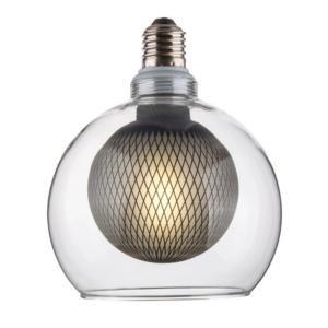 ENOVALITE LED Filament Leuchtmittel BUBBLE MESH E27 Dimmbar Warmweiß Glaskugel Gitter