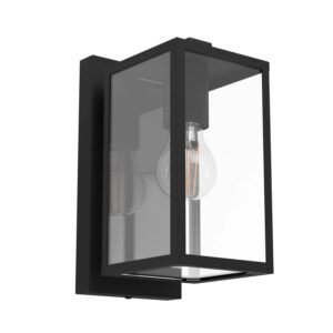 Eglo Außen-Wandleuchte Budrone 1-flammig 27 cm x 12 cm Schwarz