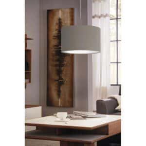 Eglo Hängeleuchte Pasteri 1-flammig Taupe-Nickel matt Ø 380mm E27 60W