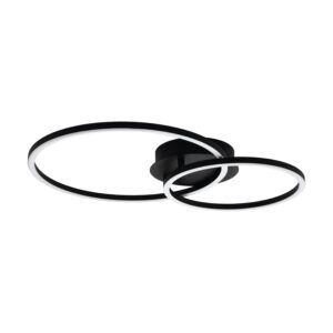 Eglo LED-Deckenleuchte Palmaves 2 Schwarz 7 cm x Ø 39 cm