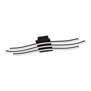 Eglo LED-Deckenleuchte Roncade 3-flammig 65 cm Schwarz