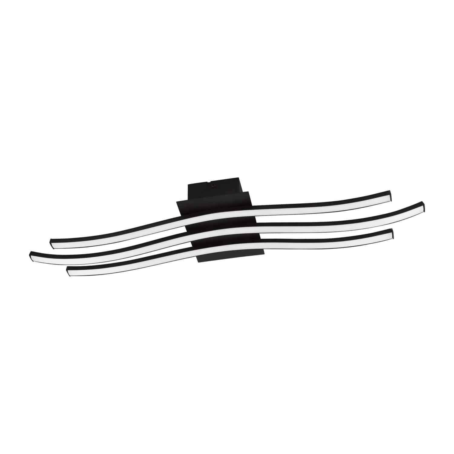 Eglo LED-Deckenleuchte Roncade 3-flammig 65 cm Schwarz