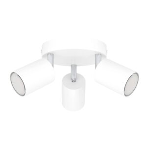 Eglo Leuchtenrondell Reciso-E 3-flammig Chrom-Weiß Ø 14 cm