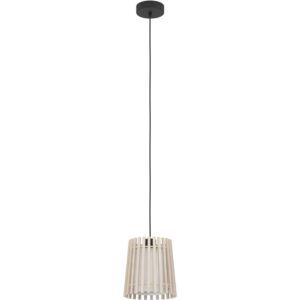 Eglo Pendelleuchte Fattoria 1-flammig 40 W Weiß-Schwarz-Braun