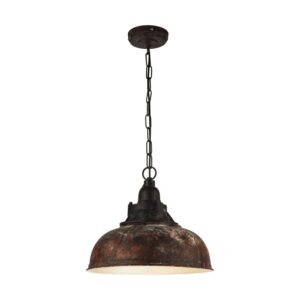 Eglo Pendelleuchte Grantham 1 Antik Braun Ø 37 cm x 110 cm 1-flammig
