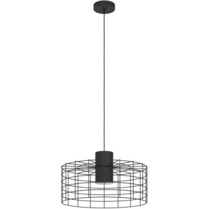 Eglo Pendelleuchte Milligan 1-flammig Ø 48 cm Schwarz-Weiß