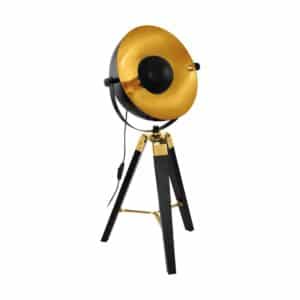 Eglo Tischleuchte Covaleda Schwarz-Gold Ø 38 cm x 73